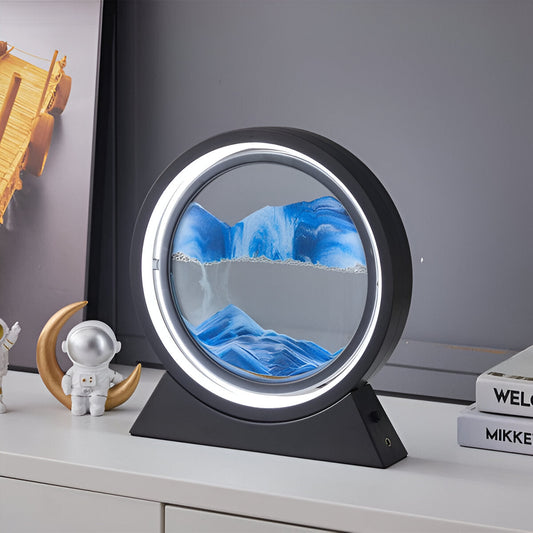 Sands of time - sand art led-bordlampe - roterende sandkunstlampe