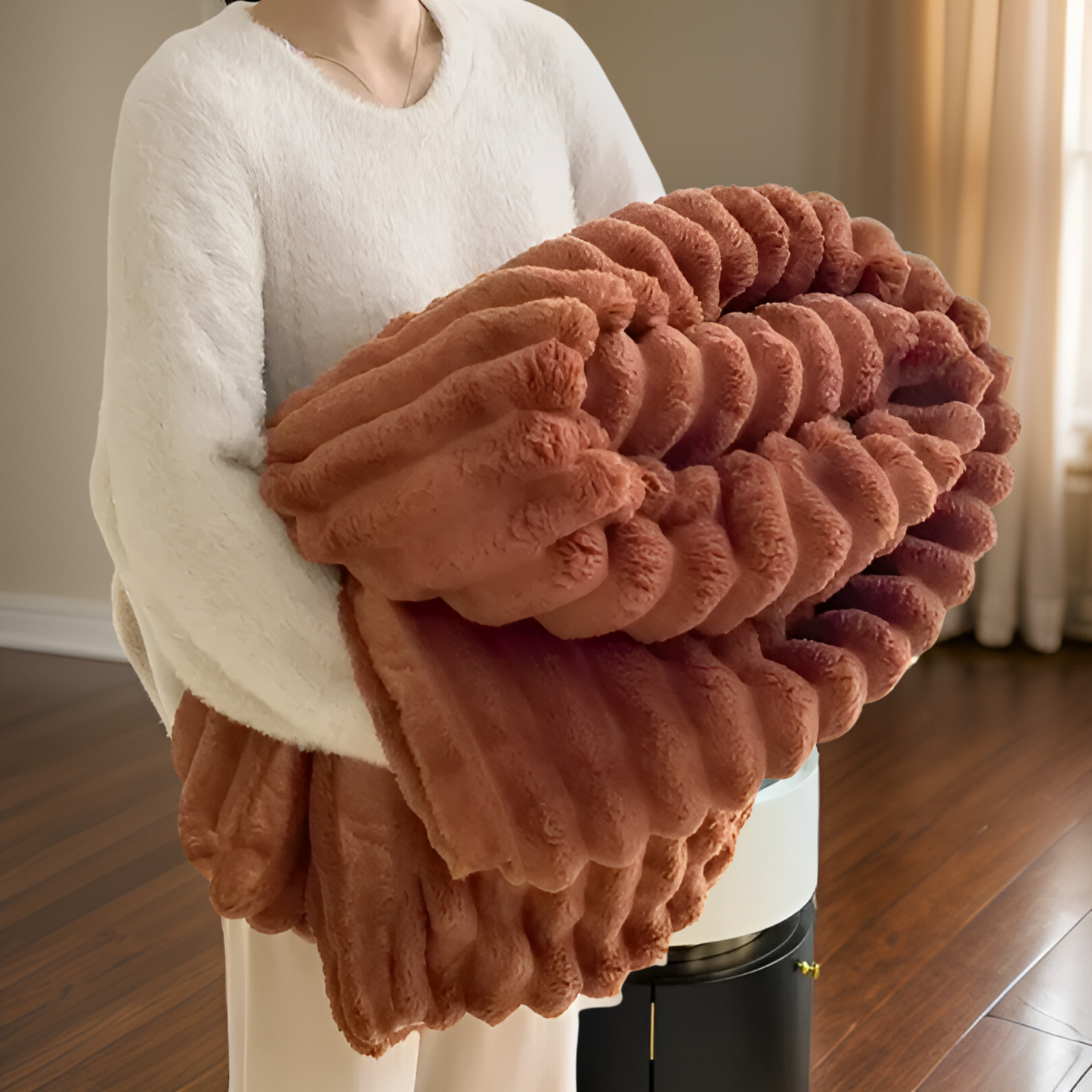 CozyBlanket - luxury plys fleece sofa tæppe - blødt, varmt og hyggeligt tæppe til sofa og stue