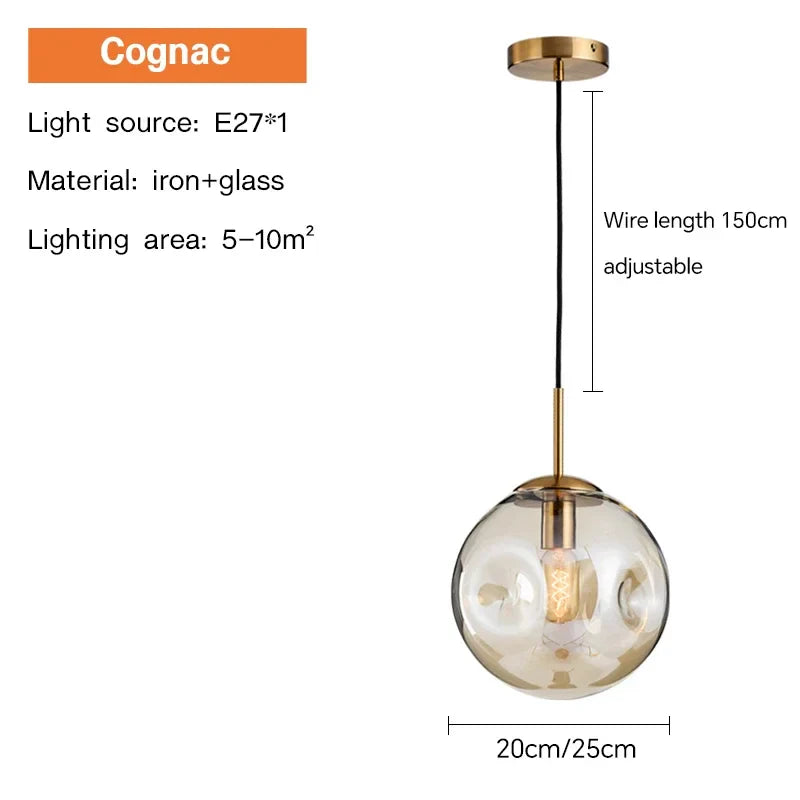 BubblyGlow - bubble Glass Led lysekrone
