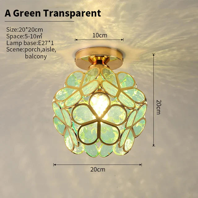 GlowBlossom - loftslampe med krystalblade