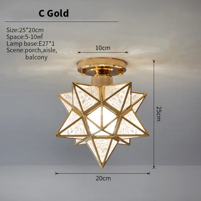 GlowBlossom - loftslampe med krystalblade