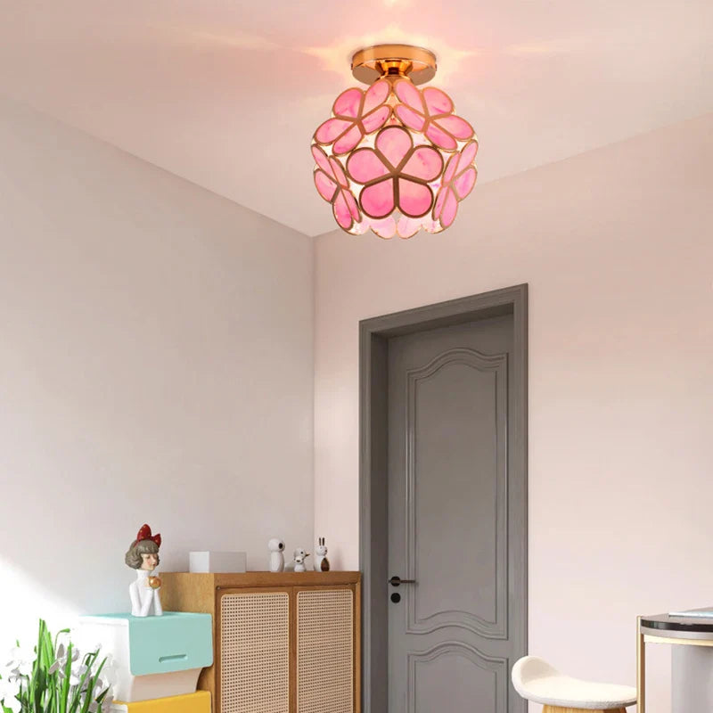 GlowBlossom - loftslampe med krystalblade