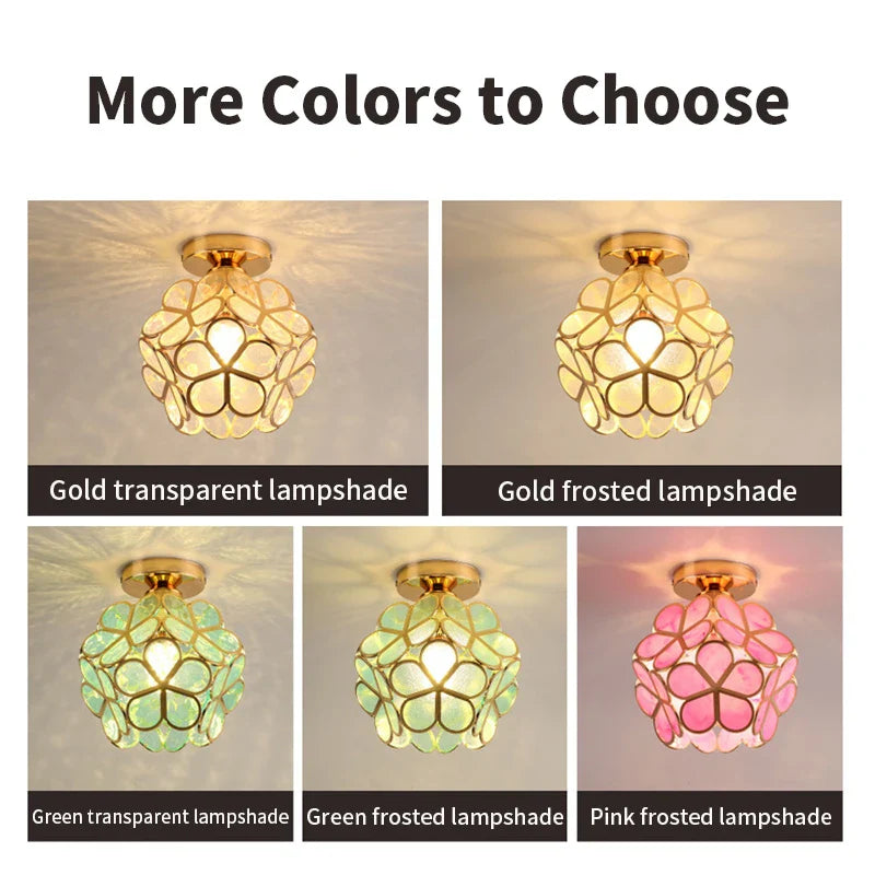 GlowBlossom - loftslampe med krystalblade