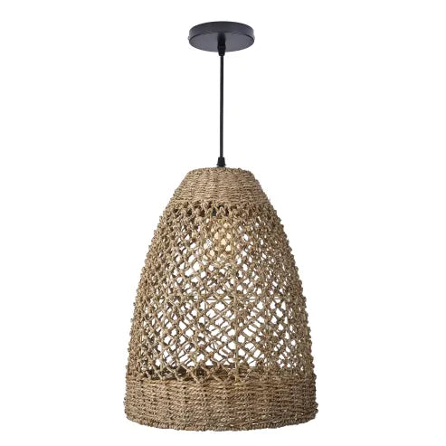 Bondegård kyst boho hængende lampe med håndvævet rattan vævet pendel