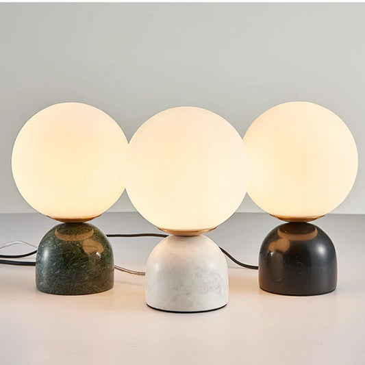 MarbleLustre | marmor rund glaslampe
