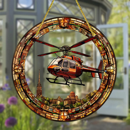 Roundglass - helikopter suncatcher