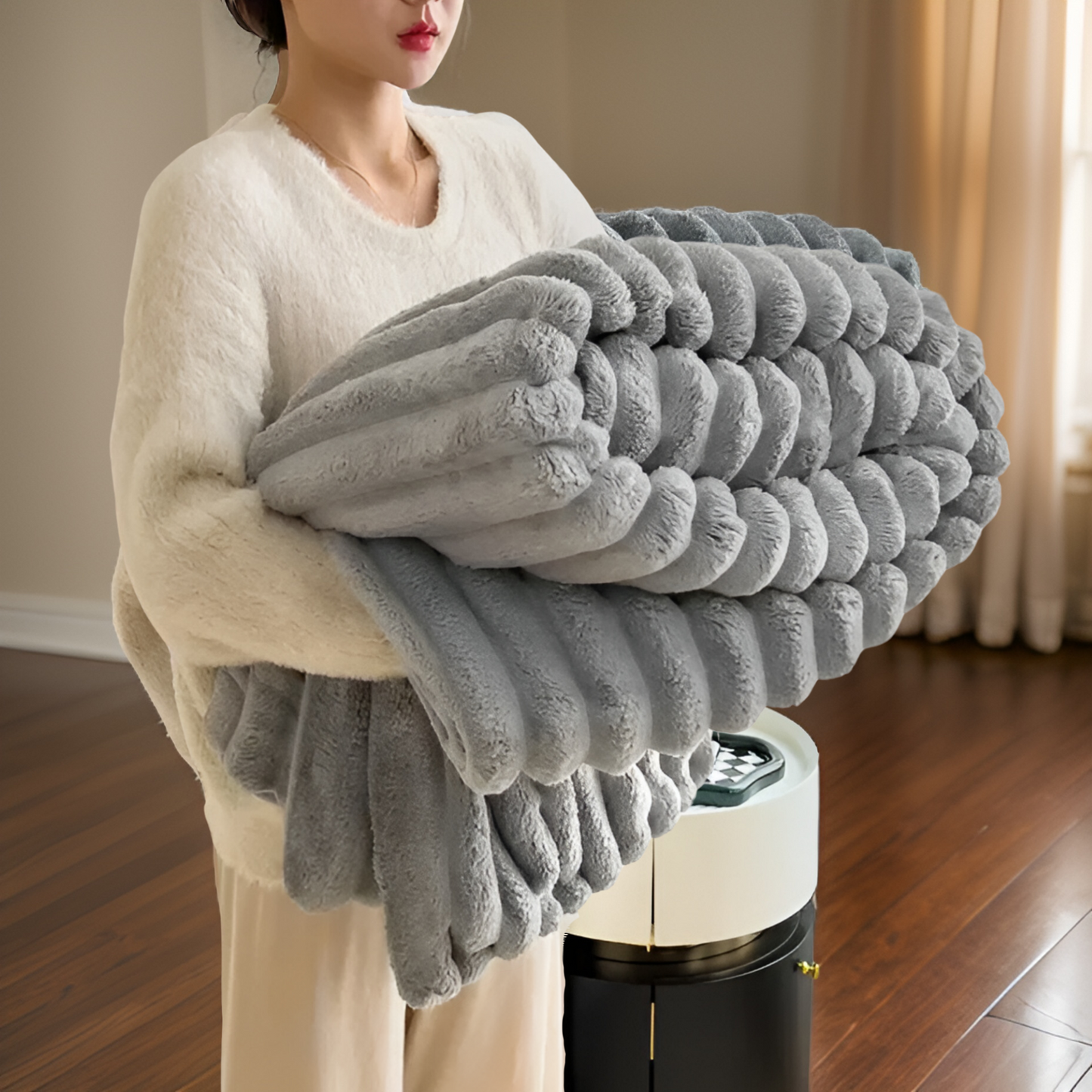 CozyBlanket - luxury plys fleece sofa tæppe - blødt, varmt og hyggeligt tæppe til sofa og stue