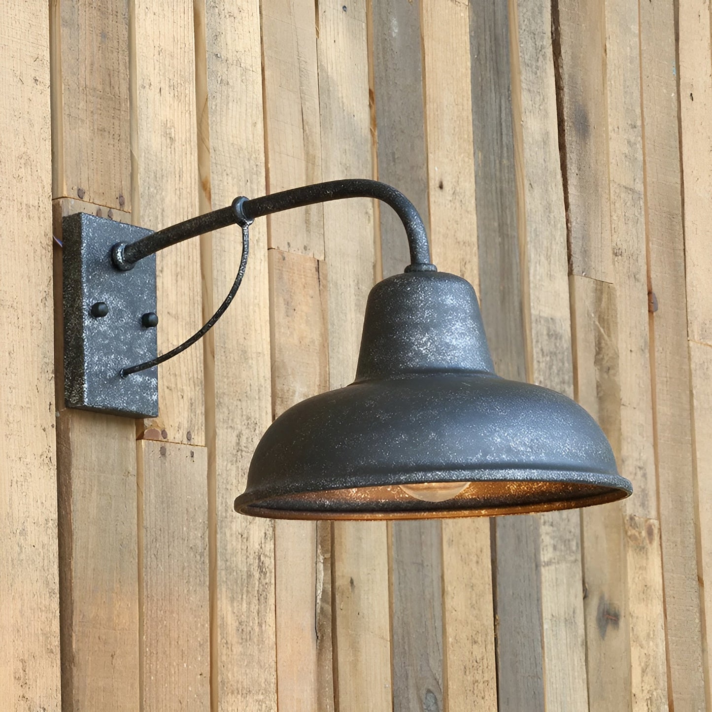 Aisle jernvægslampe - antik vintage staldlampe - sort industriel væglampe