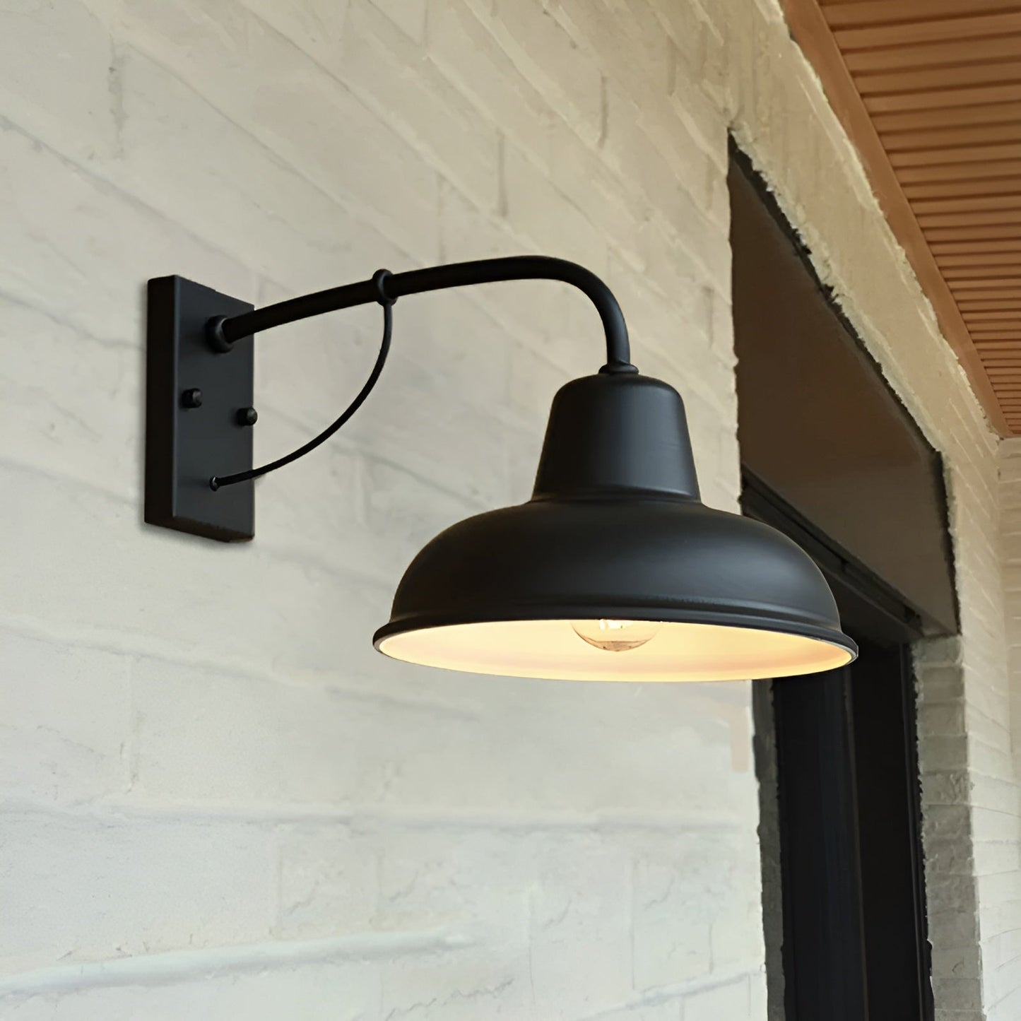 Aisle jernvægslampe - antik vintage staldlampe - sort industriel væglampe