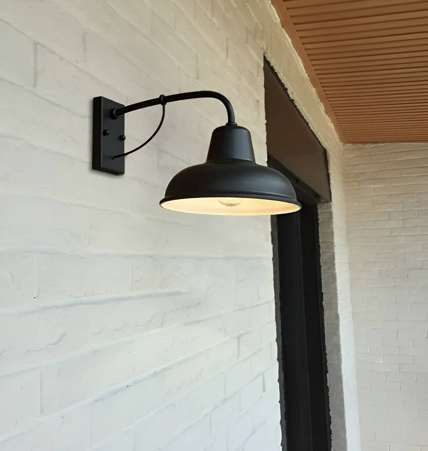 Aisle jernvægslampe - antik vintage staldlampe - sort industriel væglampe
