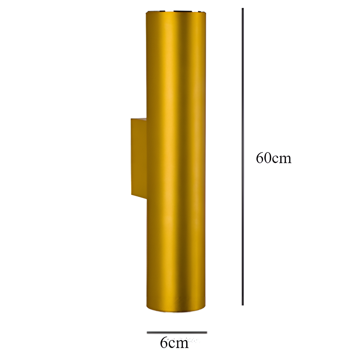 Væglampe med dobbelt hoved - guld væglampe - cylinder væglampe