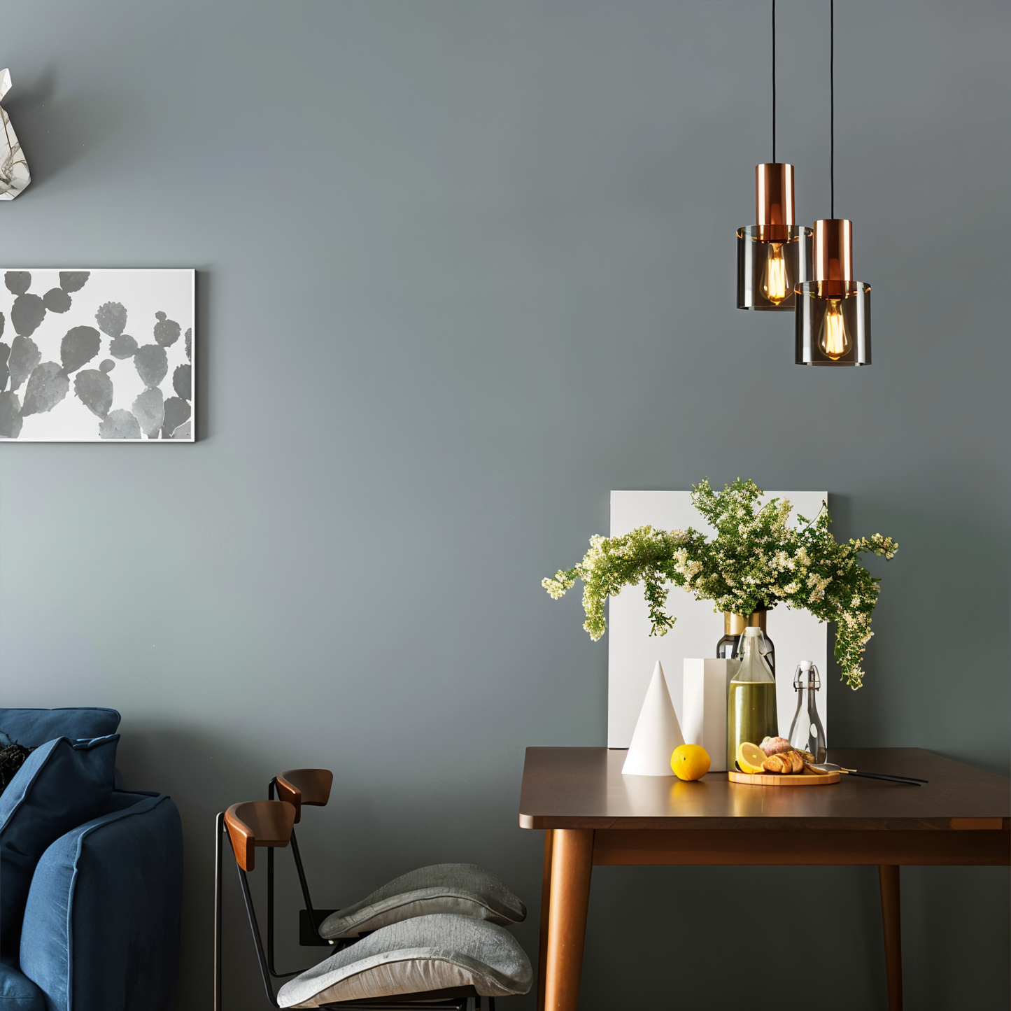 Bottlelite hængelampe - moderne cylindrisk led-pendel lavet af robust glas