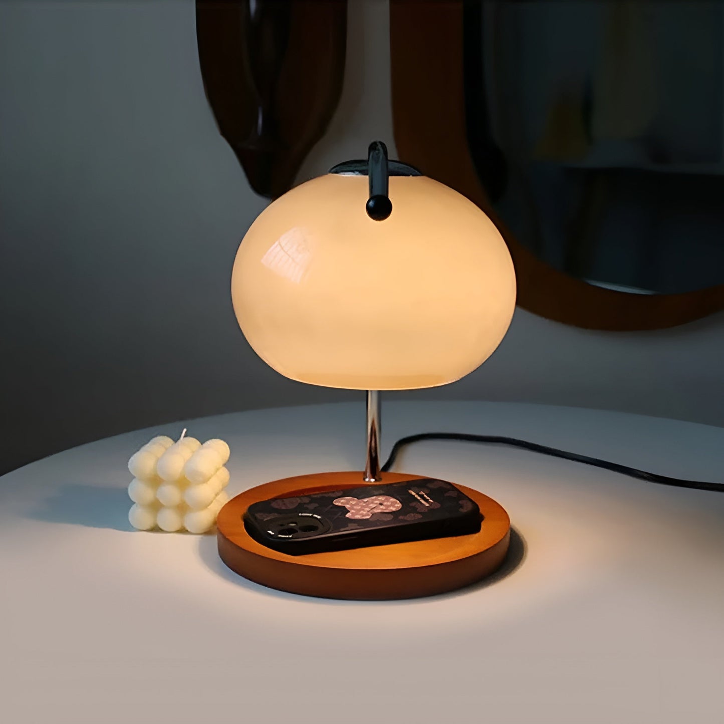 Candlegleam - dæmpbar lysvarmer i metalglas med retro-charme