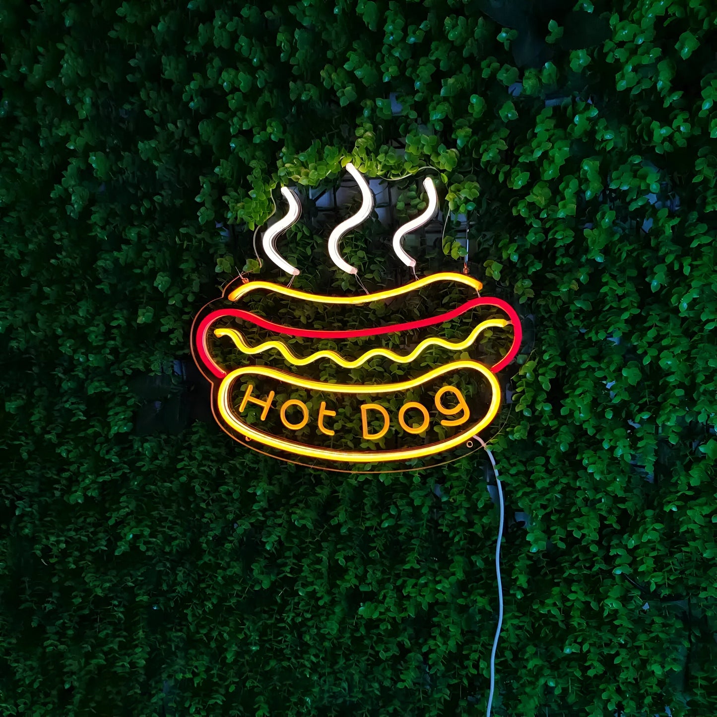 Fastfood neonskilt - farverigt fastfoodskilt - usb-natlys