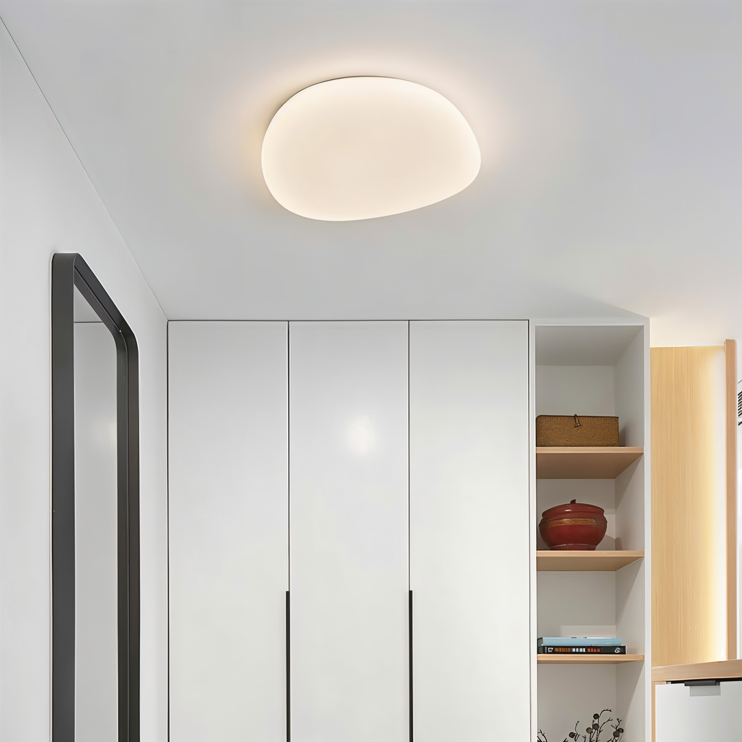 Cobble-loftslampe - stilfuld pebble-loftslampe med integreret led