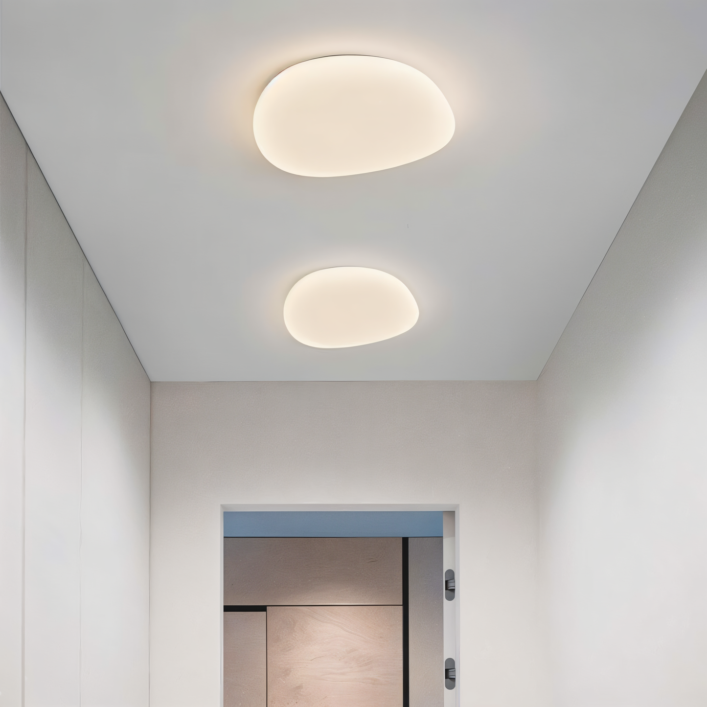 Cobble-loftslampe - stilfuld pebble-loftslampe med integreret led