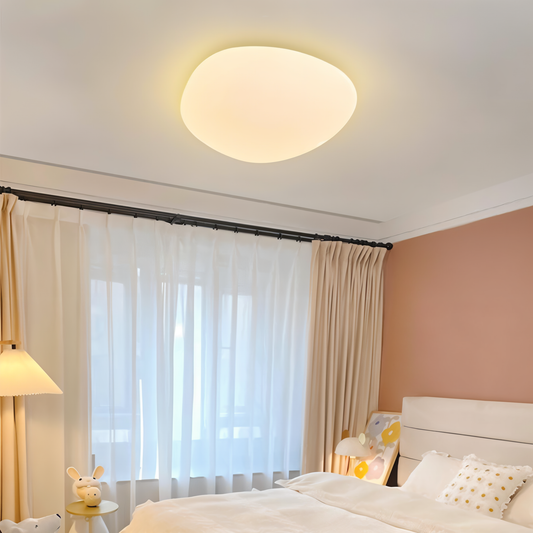 Cobble-loftslampe - stilfuld pebble-loftslampe med integreret led