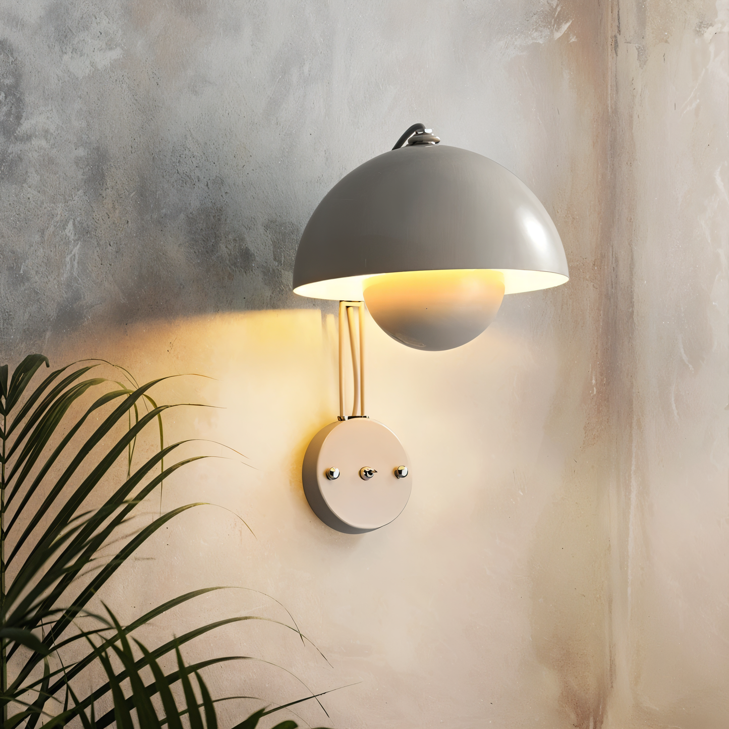 Domicbud væglampe - blomsterknop macaron væglampe - stilfuld rund led-lampe