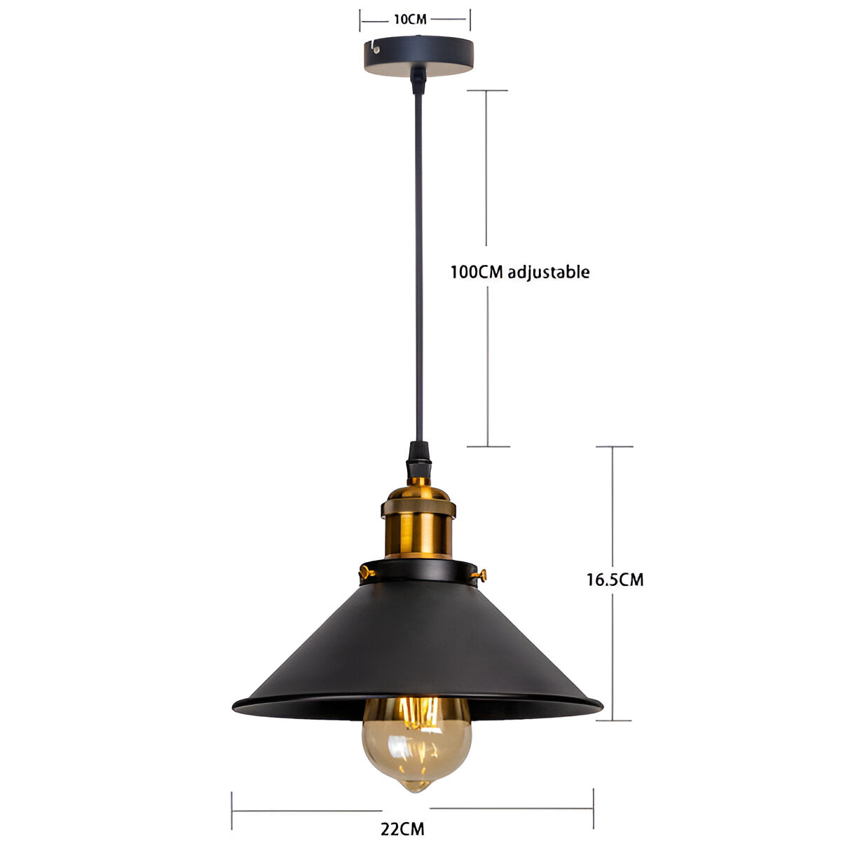 Retrodrop hængelampe - industriel pendellampe - retro led industriel belysning