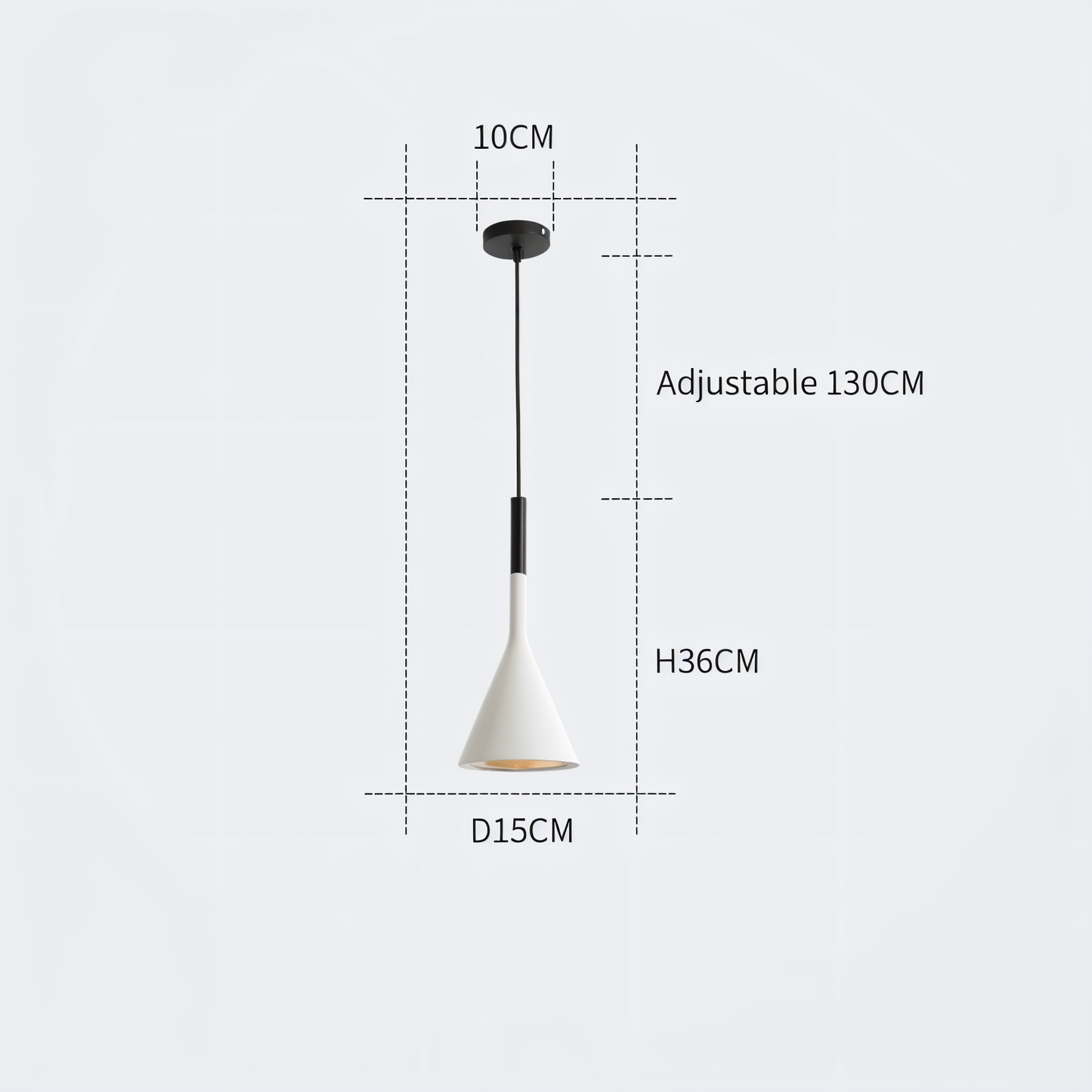 Moderne koniske pendler - nordisk loftslampe