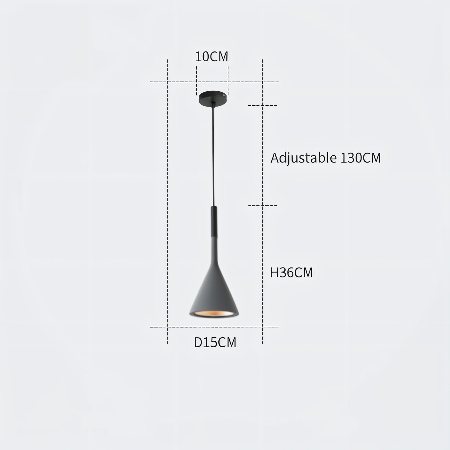 Moderne koniske pendler - nordisk loftslampe