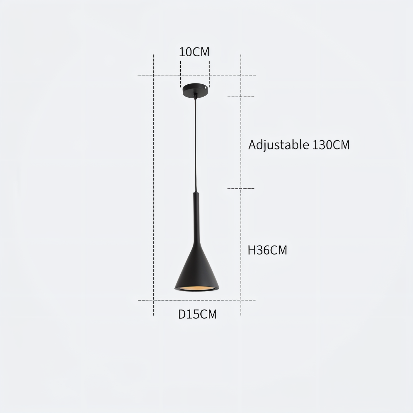 Moderne koniske pendler - nordisk loftslampe
