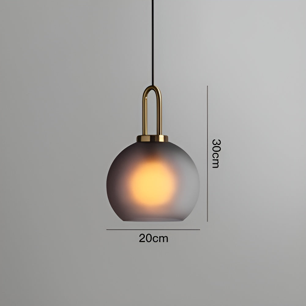Glassgleam pendel - ensidig vintage glaskuglelampe