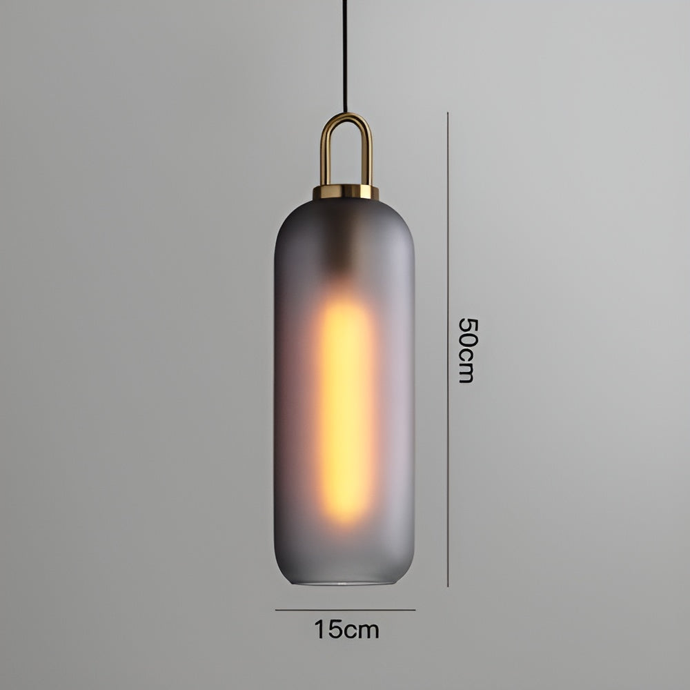 Glassgleam pendel - ensidig vintage glaskuglelampe