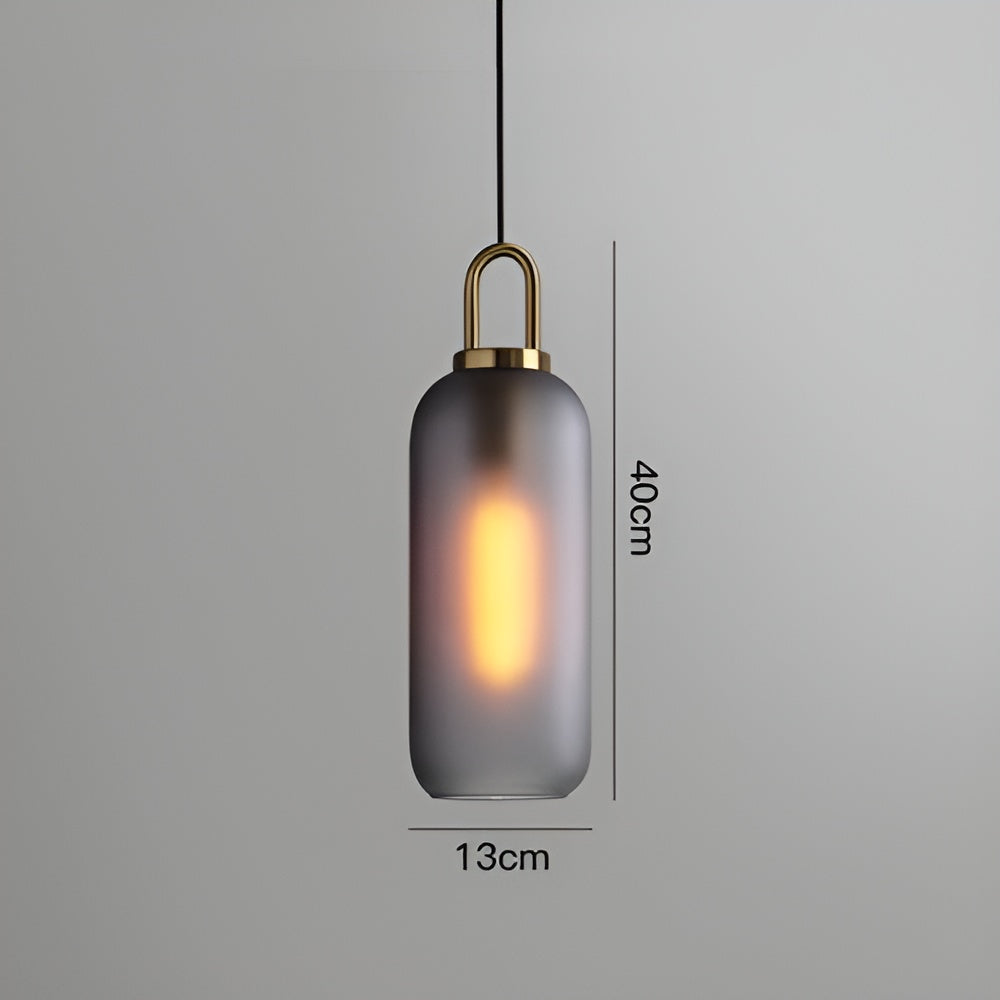 Glassgleam pendel - ensidig vintage glaskuglelampe