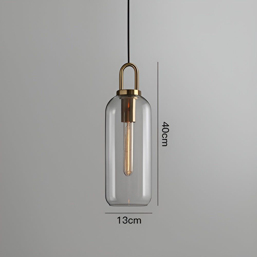 Glassgleam pendel - ensidig vintage glaskuglelampe