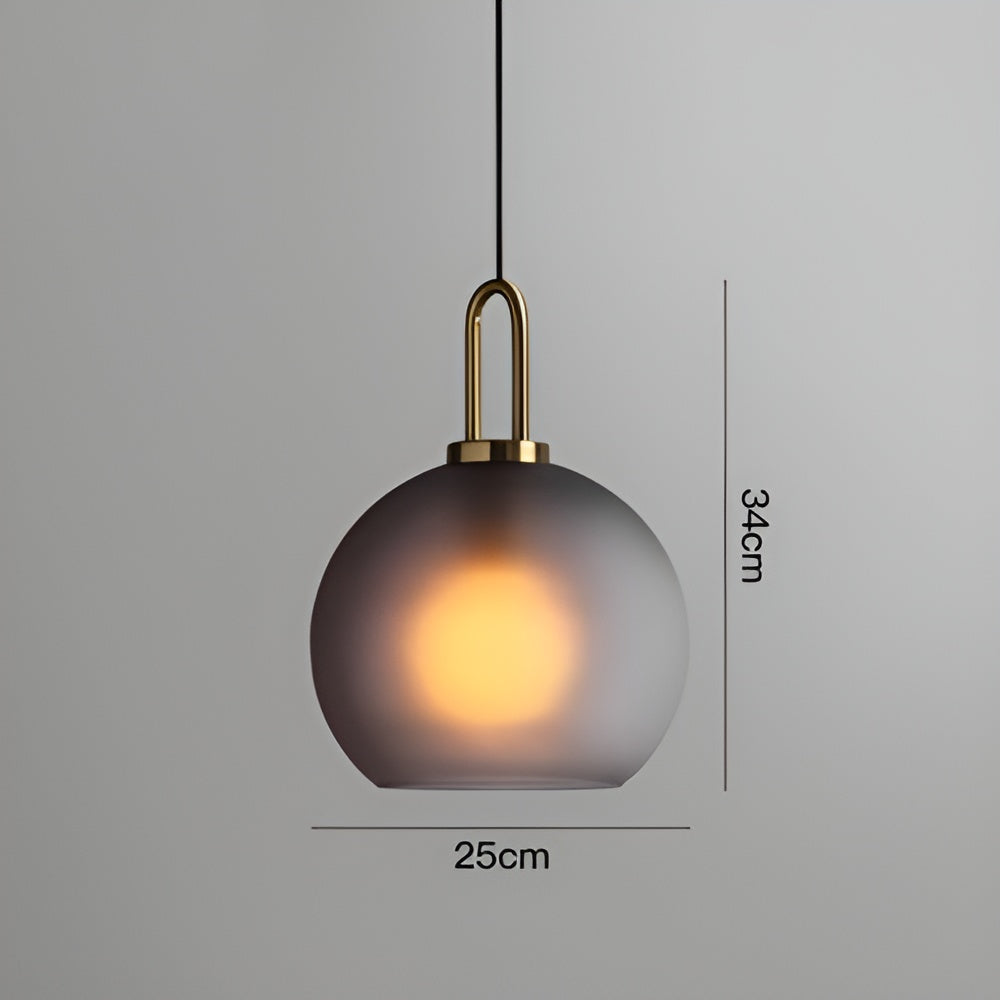 Glassgleam pendel - ensidig vintage glaskuglelampe