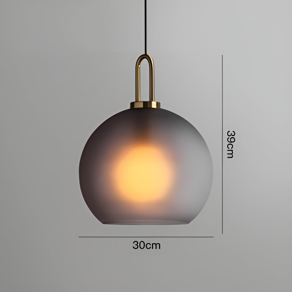 Glassgleam pendel - ensidig vintage glaskuglelampe