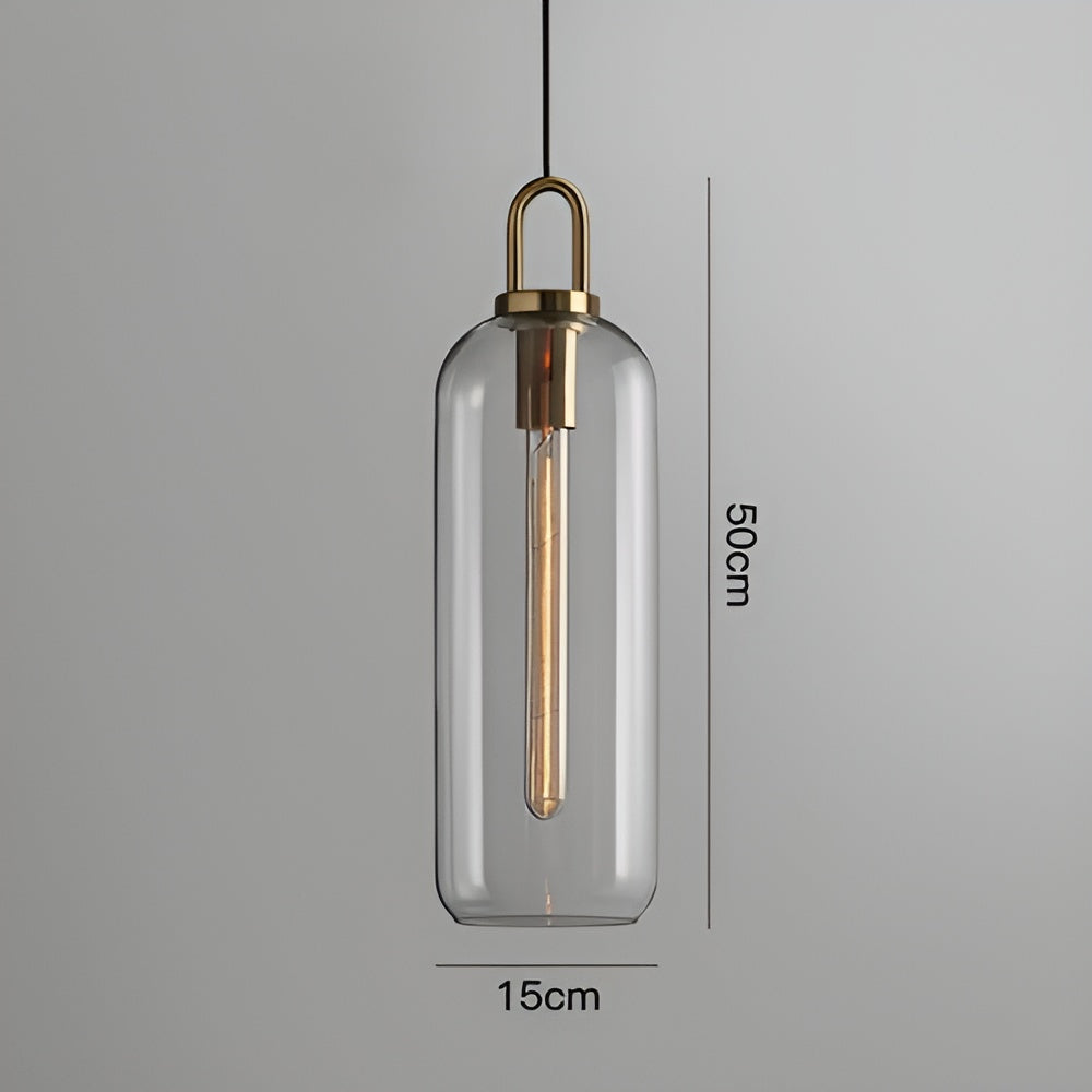 Glassgleam pendel - ensidig vintage glaskuglelampe