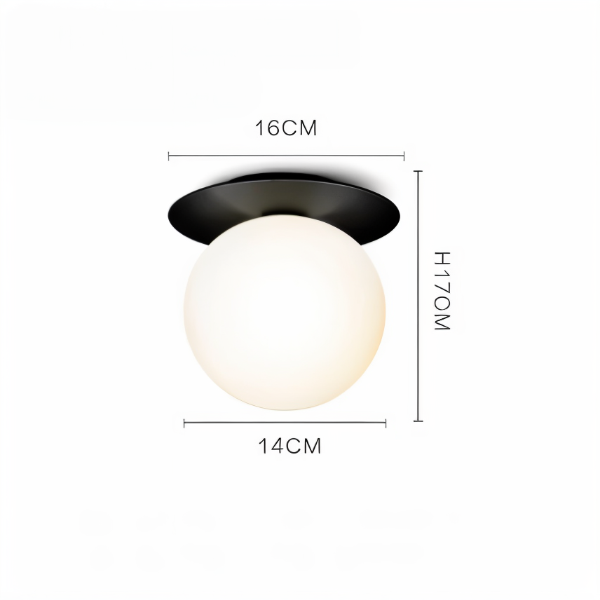 Globeglist loftslampe - stilfuld frostet & klar krystalkugle led-loftslampe