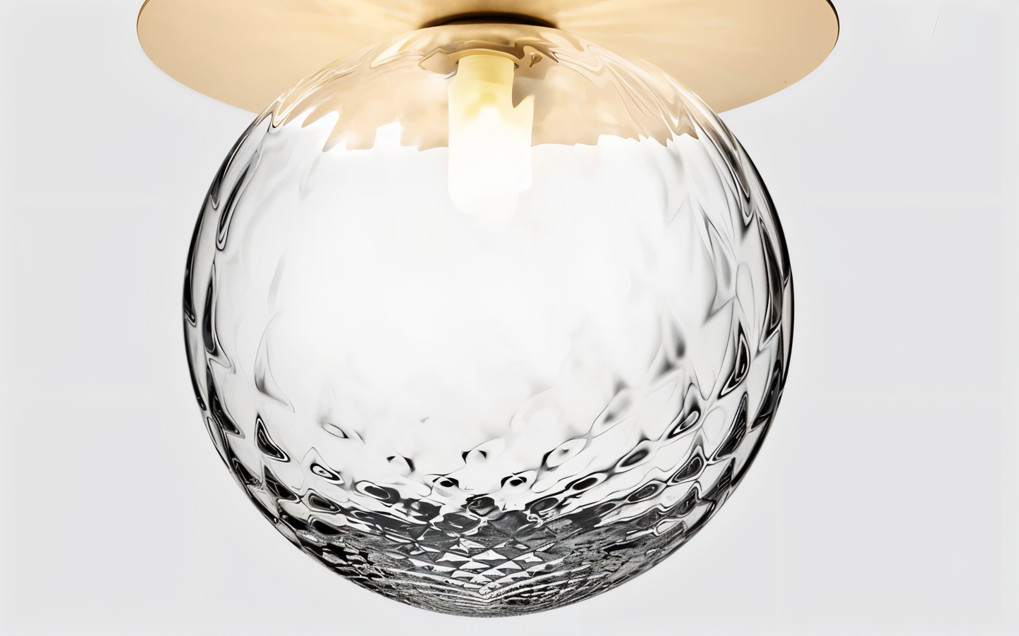 Globeglist loftslampe - stilfuld frostet & klar krystalkugle led-loftslampe