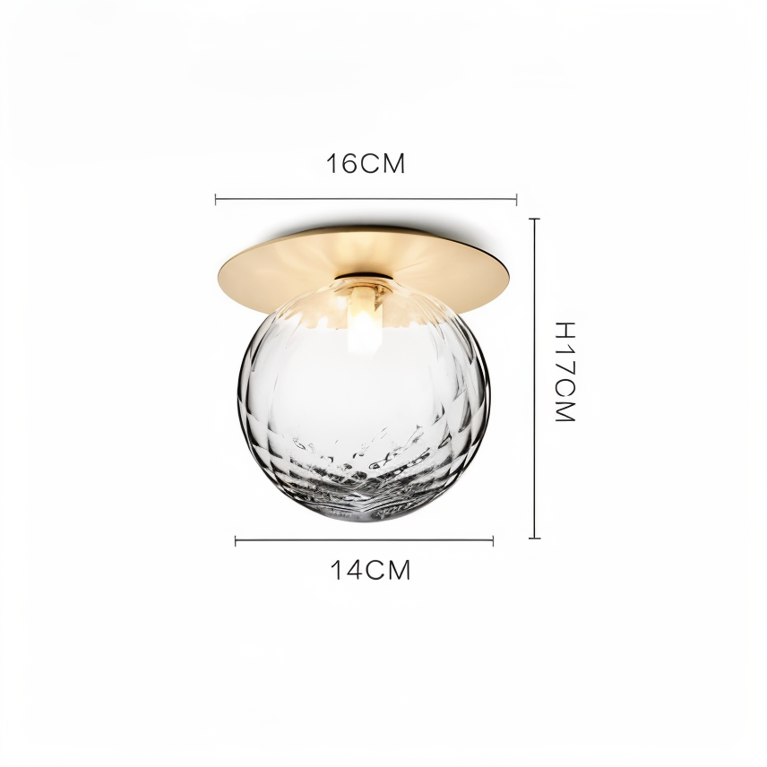 Globeglist loftslampe - stilfuld frostet & klar krystalkugle led-loftslampe