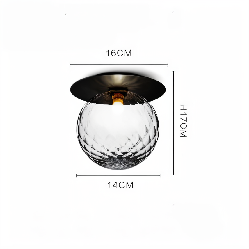 Globeglist loftslampe - stilfuld frostet & klar krystalkugle led-loftslampe