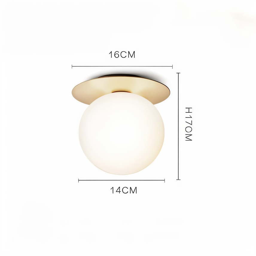 Globeglist loftslampe - stilfuld frostet & klar krystalkugle led-loftslampe