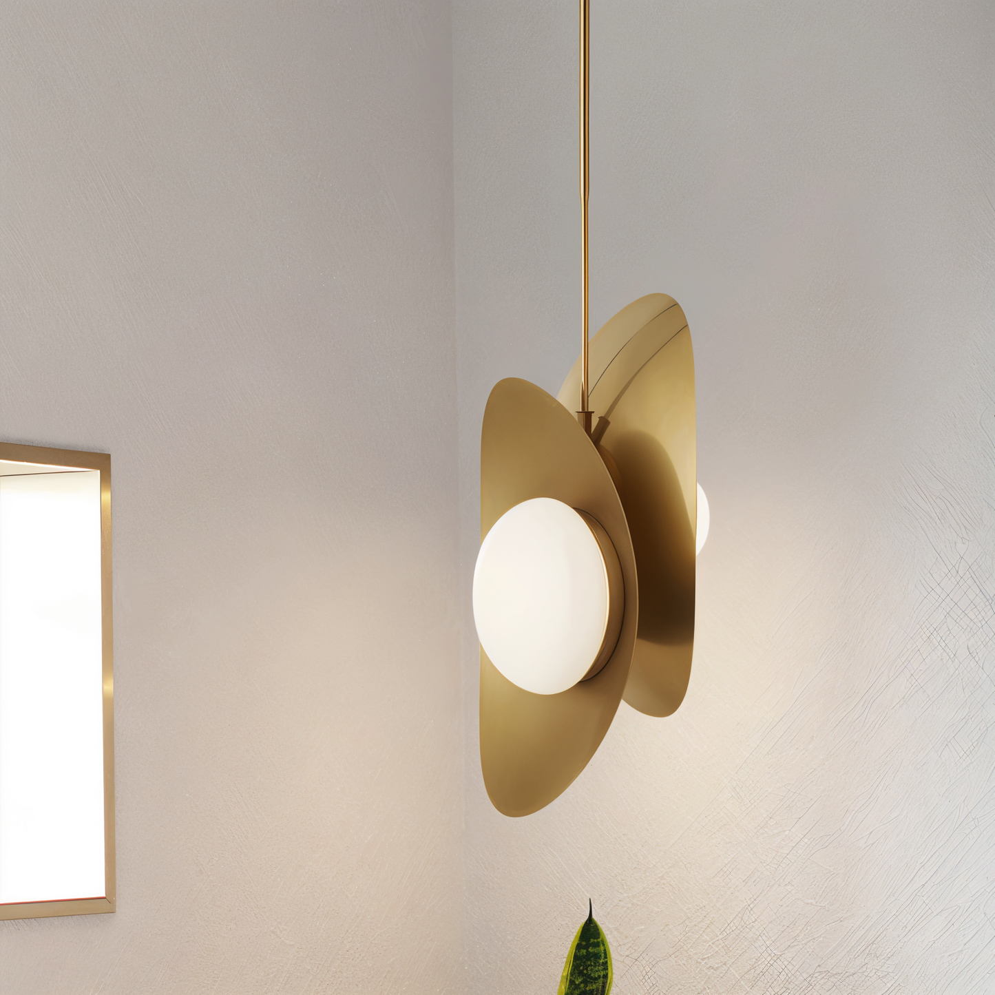 Luxe Pearle pendellampe - luksuriøs perleglaslampe hængelampe i metal