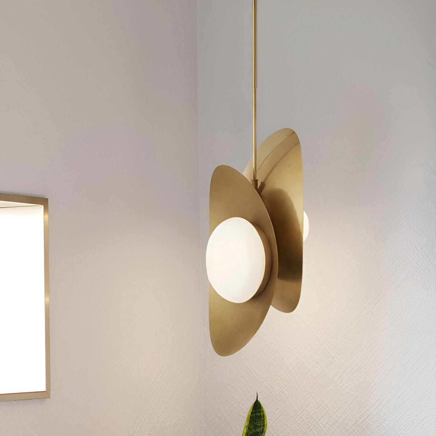 Luxe Pearle pendellampe - luksuriøs perleglaslampe hængelampe i metal