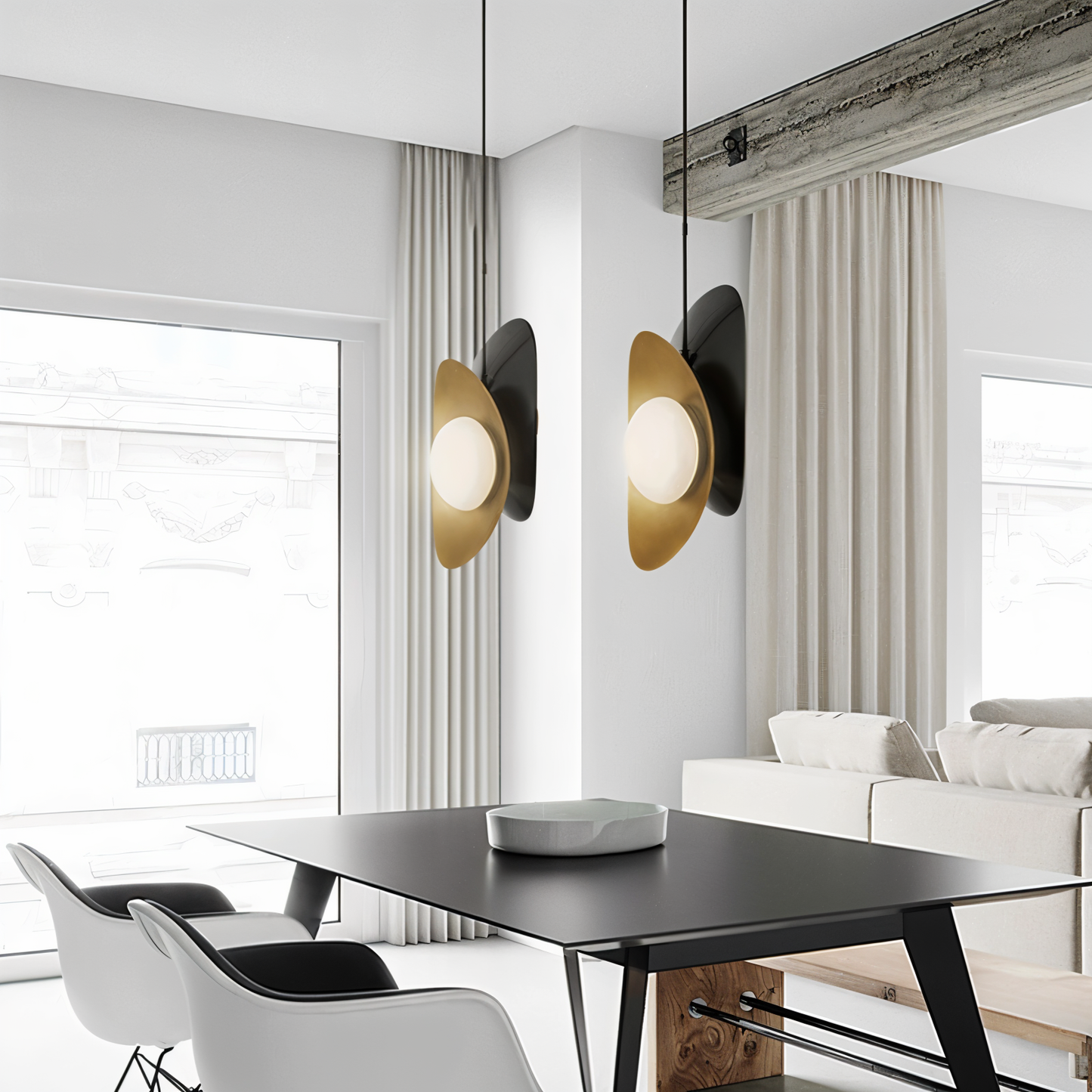 Luxe Pearle pendellampe - luksuriøs perleglaslampe hængelampe i metal