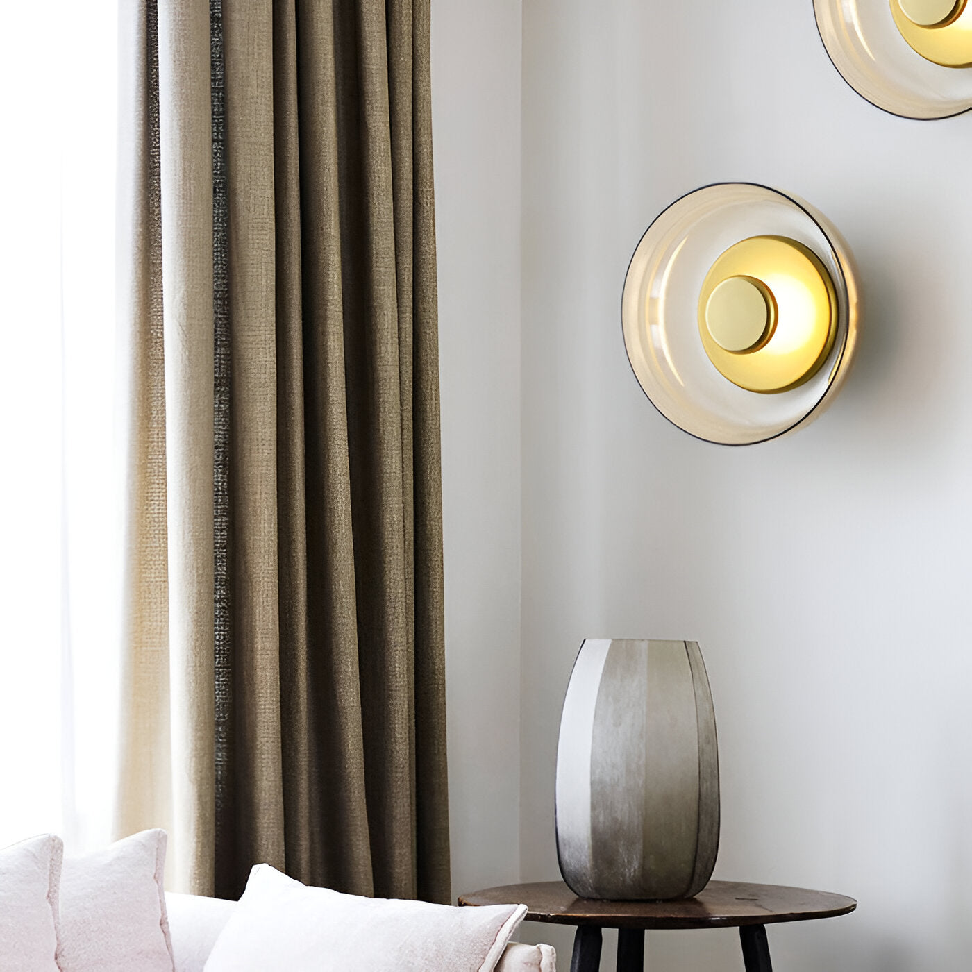Nordbowl væglampe - round nordic lighting - væglampe med glasskål