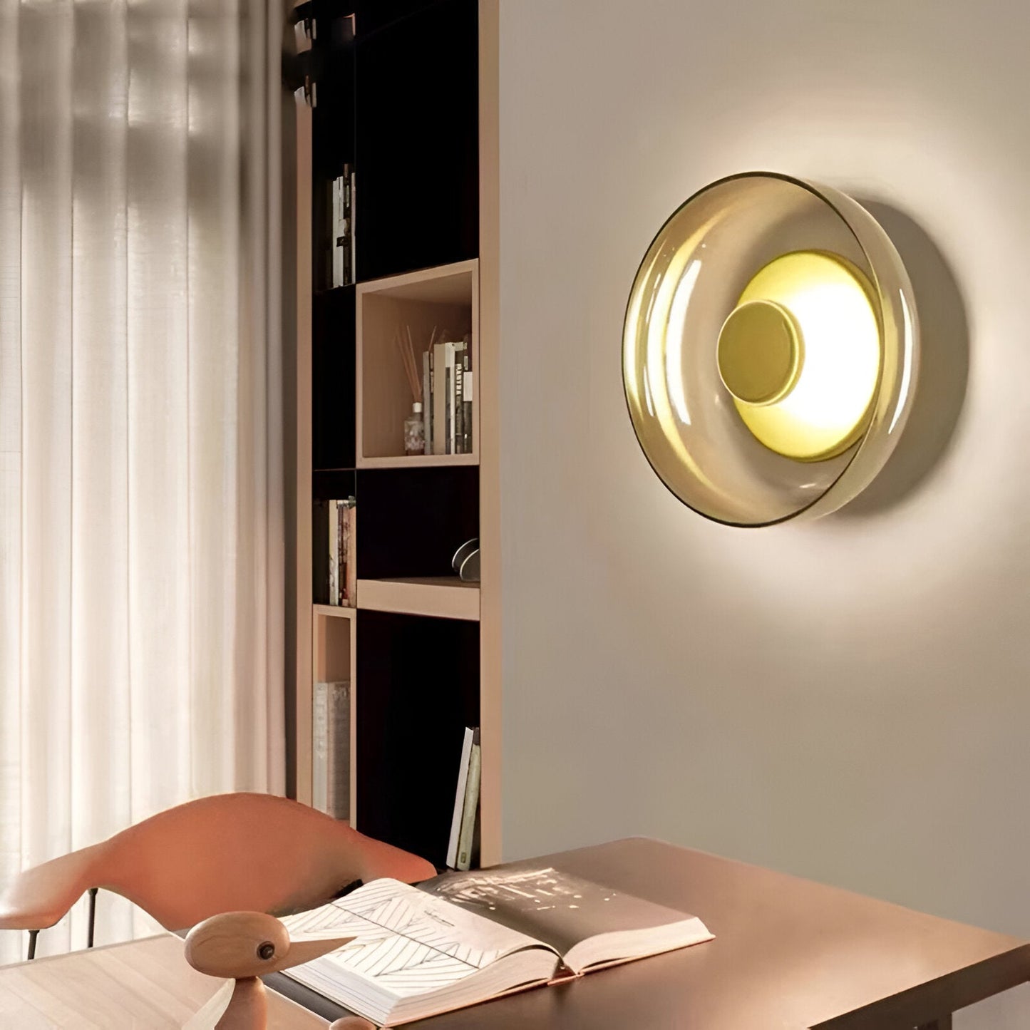 Nordbowl væglampe - round nordic lighting - væglampe med glasskål