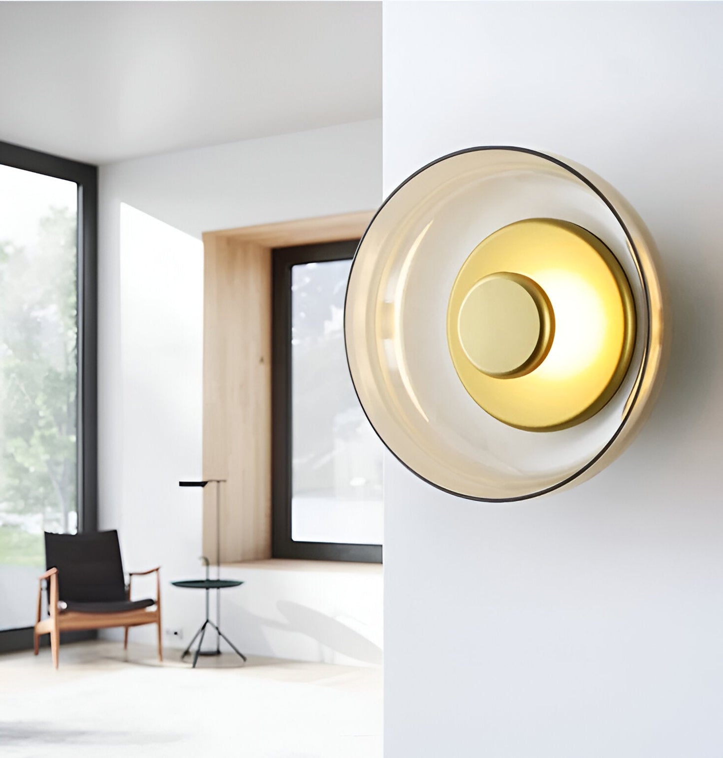 Nordbowl væglampe - round nordic lighting - væglampe med glasskål