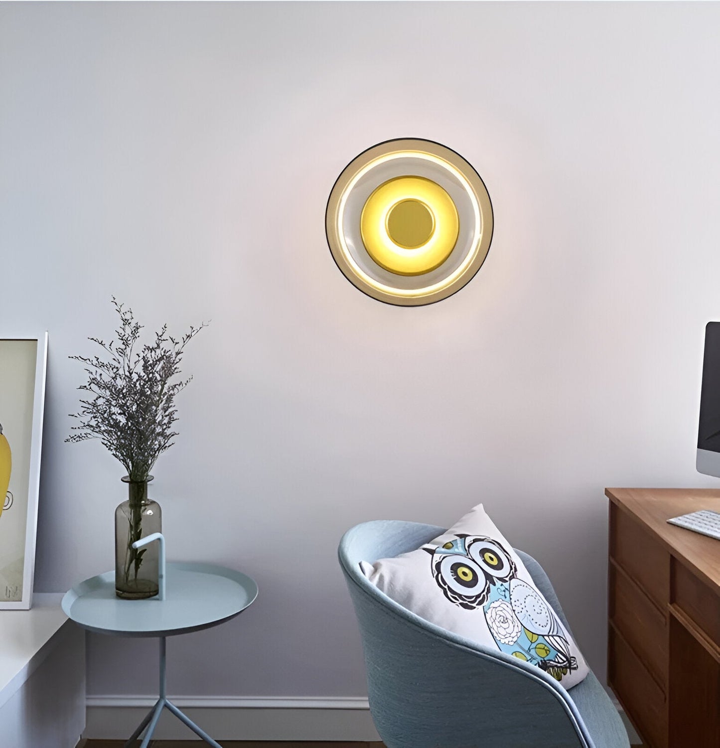 Nordbowl væglampe - round nordic lighting - væglampe med glasskål