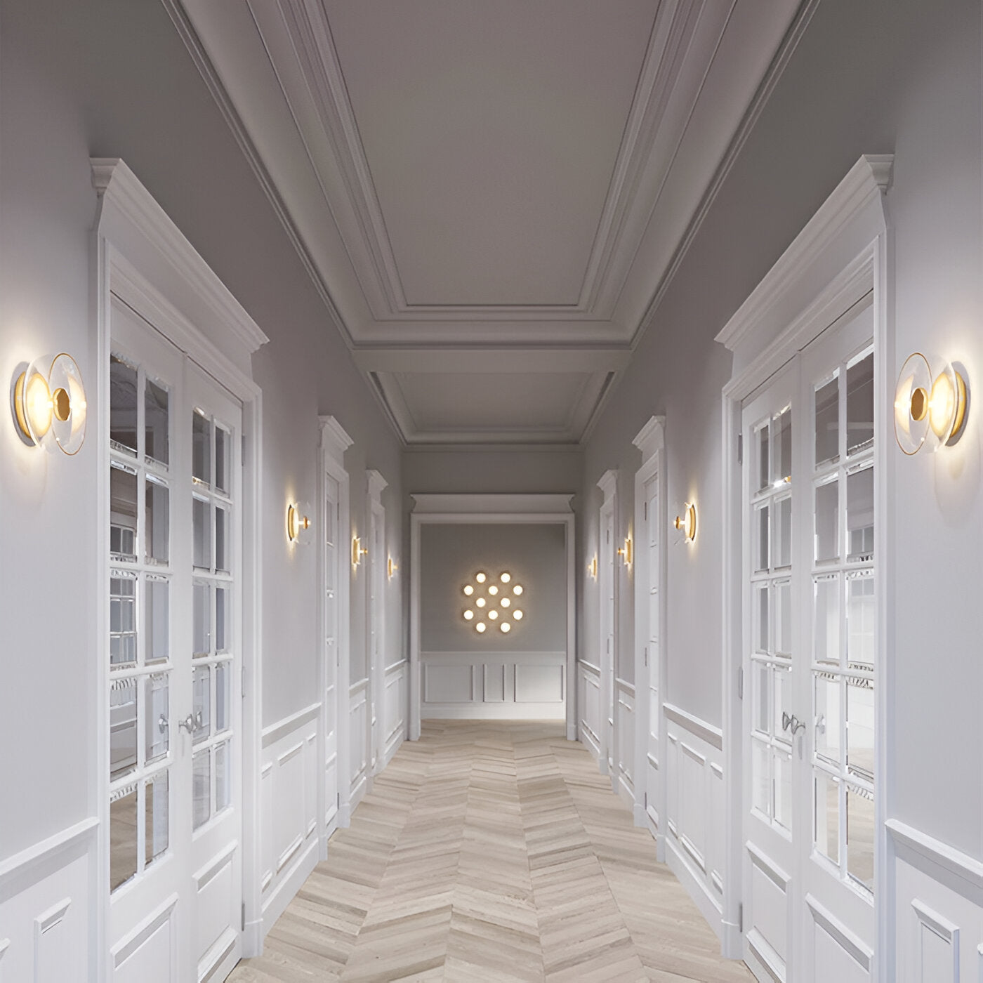 Nordbowl væglampe - round nordic lighting - væglampe med glasskål