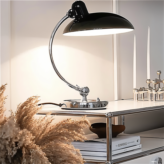 Nostachic bordlampe - justerbar vintage jernbordlampe med kuppel