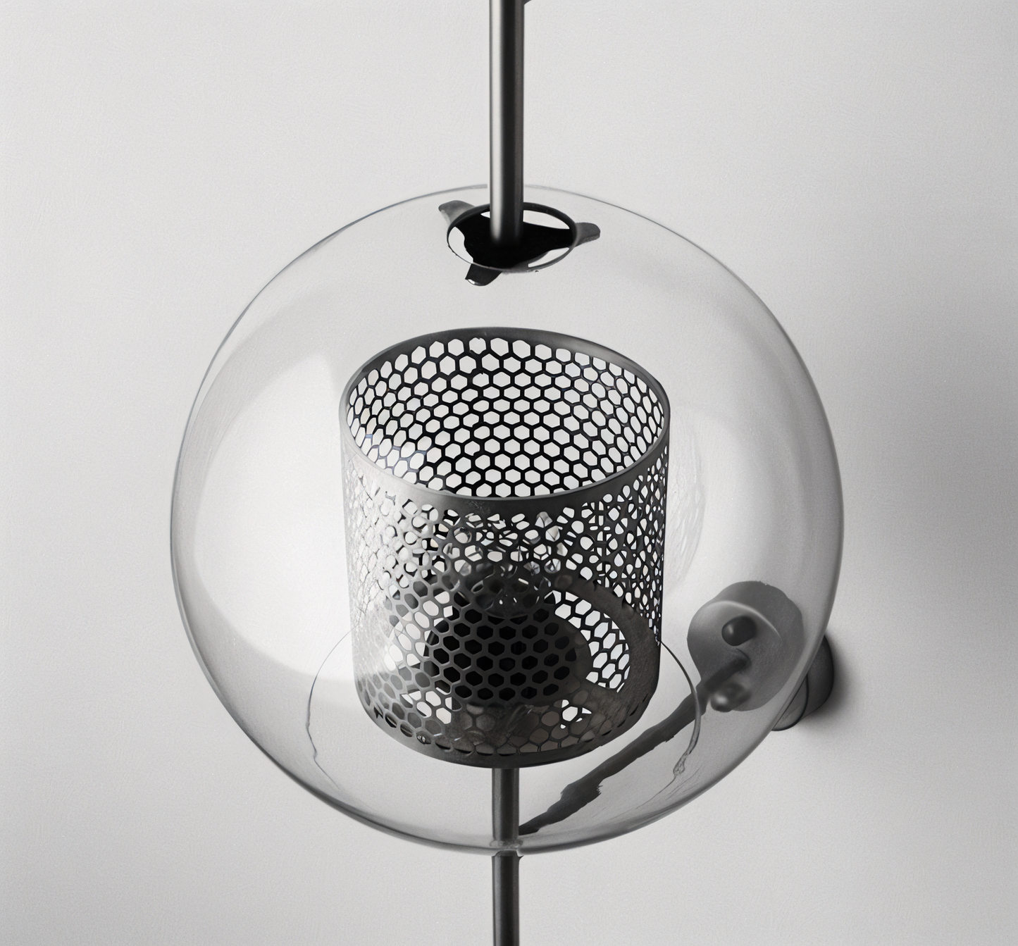Orbee væglampe - stilfuld glas væglampe - honeycomb væglampe design - vintage væglamper led
