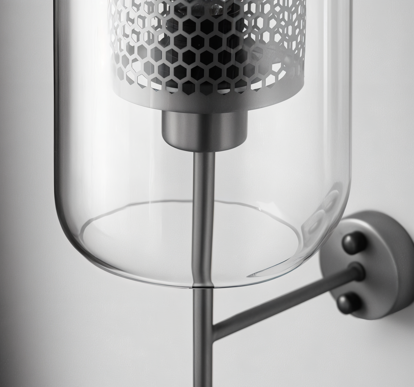 Orbee væglampe - stilfuld glas væglampe - honeycomb væglampe design - vintage væglamper led