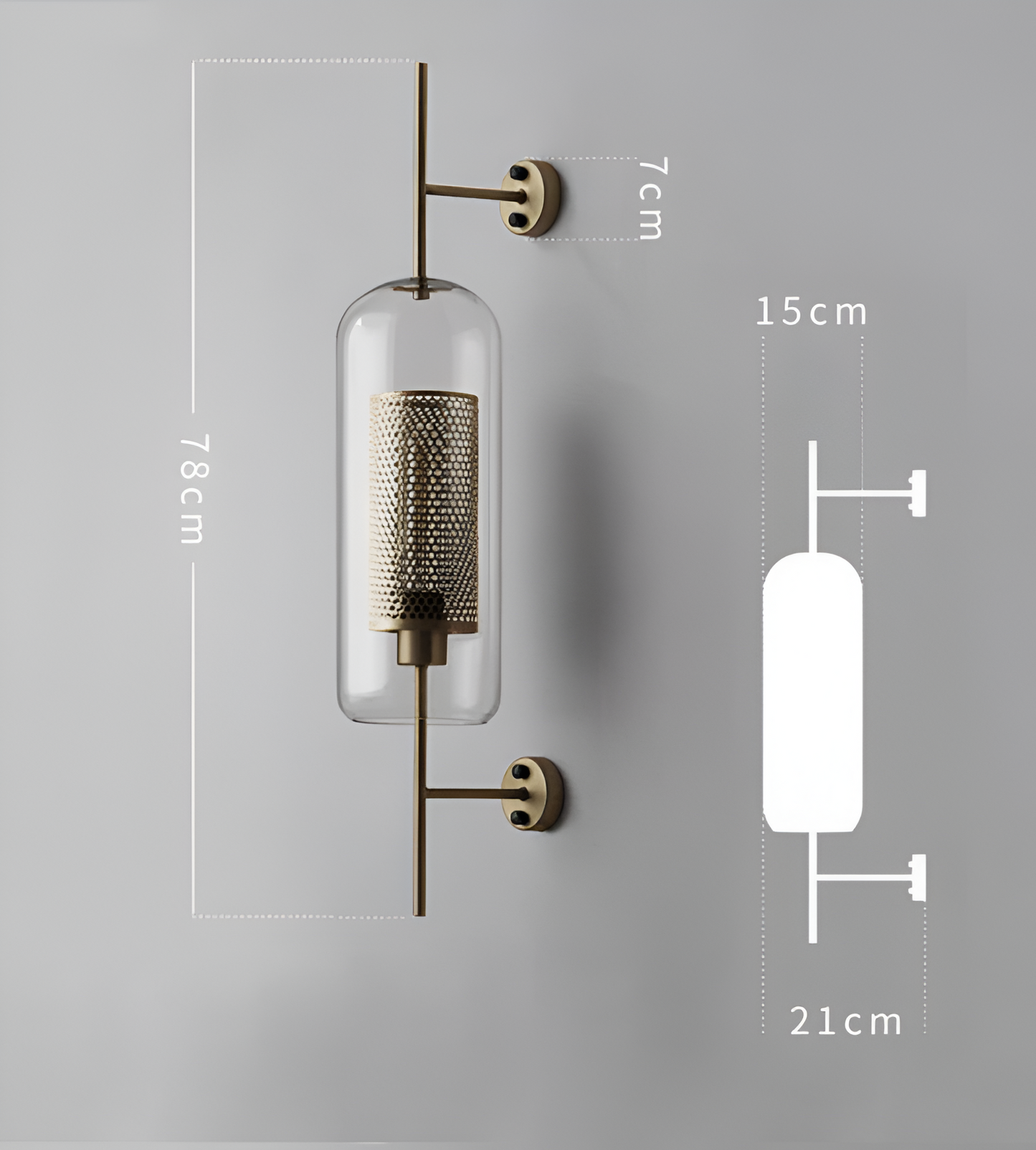 Orbee væglampe - stilfuld glas væglampe - honeycomb væglampe design - vintage væglamper led